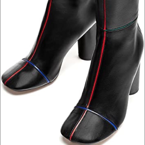 NWT Zara Black High heel leather ankle boots - Picture 4 of 10